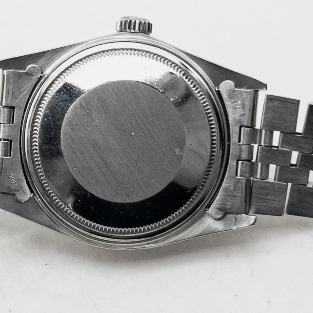 ROLEX 36mm DATEJUST SS 18k White Gold Mens Watch CARD & SERVICED